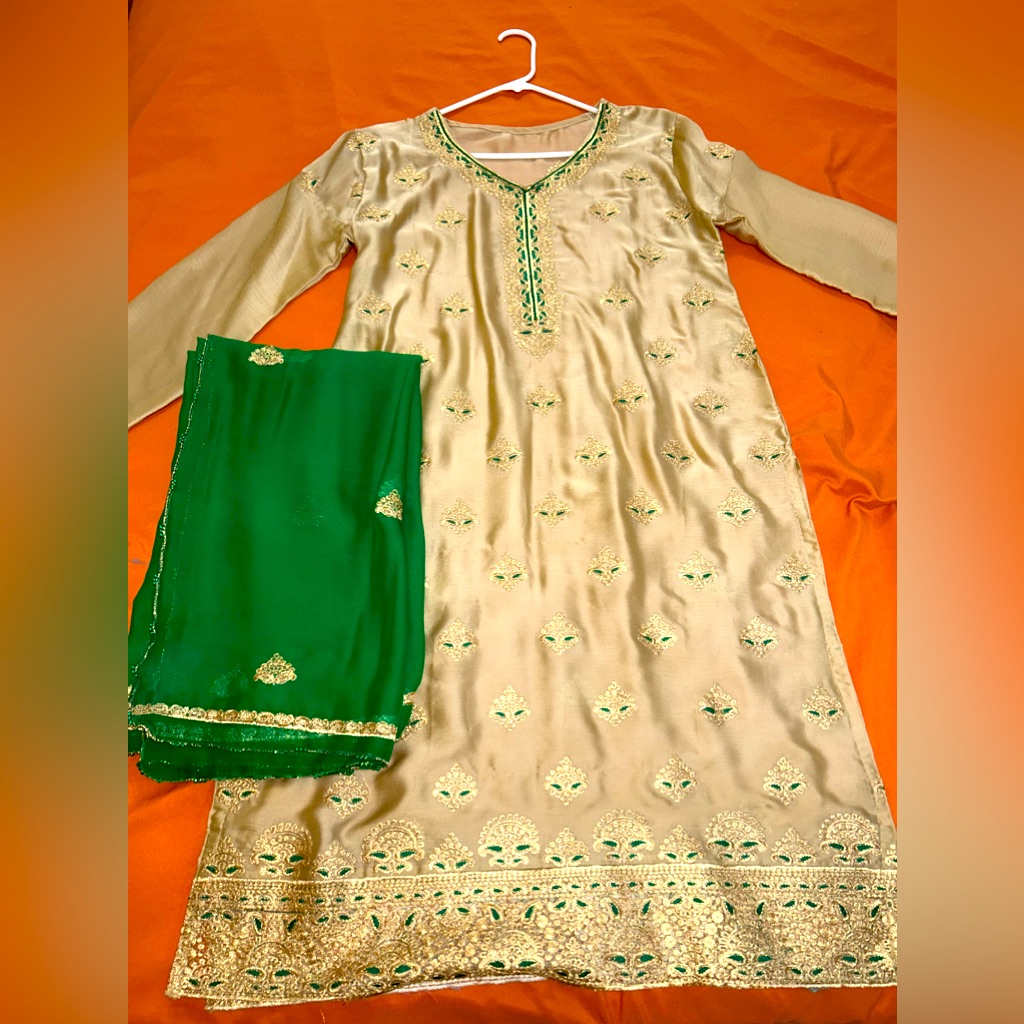 Brand New Never Worn Custom Made 4pc Womens Pakistani Formal Embroided Dress